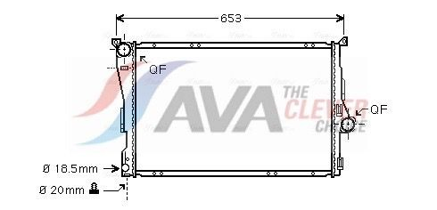 Радіатор основний AVA BWA2278 ціна, від 70.75 USD